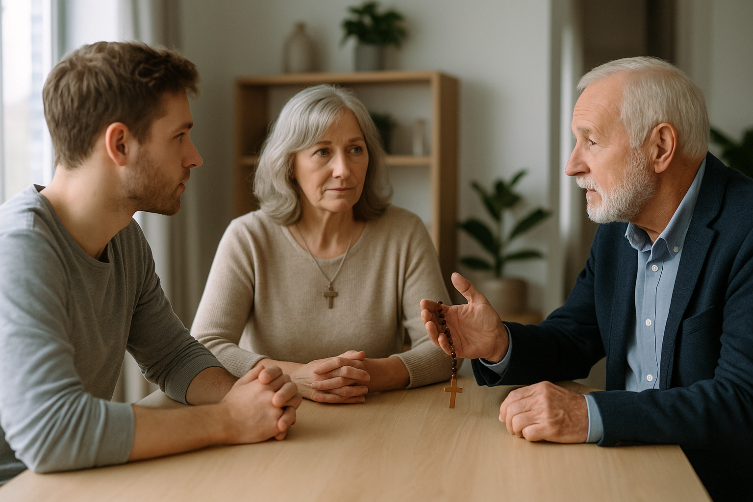 Dialogo tra tre generazioni in famiglia sul tema della religione e delle scelte personali